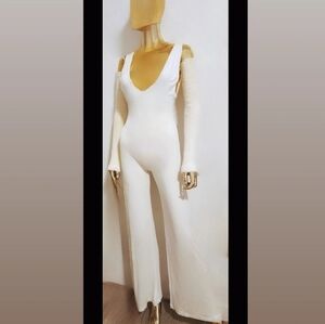 Chic White Wide Leg Jumpsuit